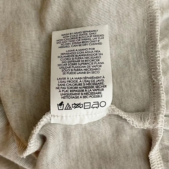 CAbi | Hangout Tee Peplum Top Short Sleeve Heathered Oatmeal - Picture 10 of 10